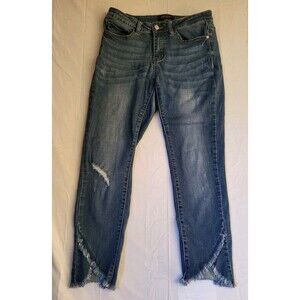 Judy Blue Jeans Women's Size 9 / 29 Blue Denim Skinny Fit Ankle Distressed